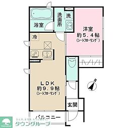Residenza Gemelli Nord 1LDKの間取図画像