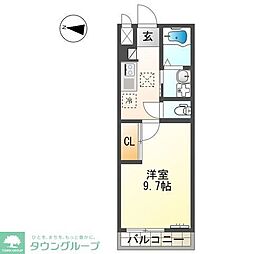 東武越生線 東毛呂駅 徒歩5分の賃貸アパート 1階1Kの間取り