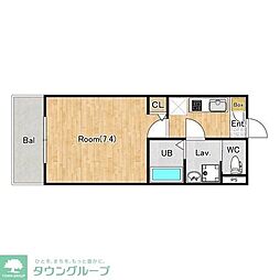 西武新宿線 狭山市駅 徒歩5分の賃貸アパート 3階1Kの間取り