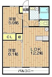 東武東上線 川越駅 バス21分 上伊草下車 徒歩2分の賃貸アパート 1階2LDKの間取り