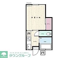 東武東上線 北坂戸駅 徒歩9分の賃貸アパート 1階1Kの間取り