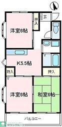 エクセル狭山 3Kの間取図画像