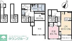 西武新宿線 狭山市駅 徒歩3分の賃貸アパート 1階1LDKの間取り