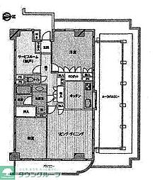 東武越生線 坂戸駅 徒歩10分の賃貸マンション 8階2SLDKの間取り