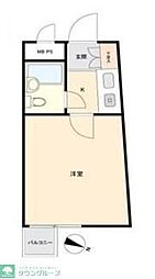 JR八高線 毛呂駅 徒歩8分の賃貸マンション 3階ワンルームの間取り