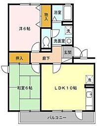 東武東上線 ふじみ野駅 徒歩4分の賃貸アパート 2階2LDKの間取り