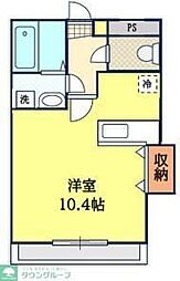 ミラクオーレ ワンルームの間取図画像