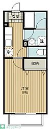 WingOugi 1Kの間取図画像