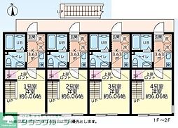 川越市霞ケ関東4丁目アパート 1Kの間取図画像