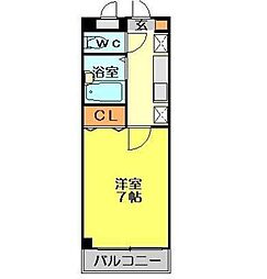 アイムシャンテ 1Kの間取図画像