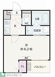 Jack unoki III 1Kの間取図画像