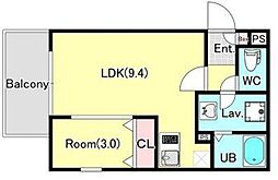 ジーメゾン川越南大塚 1LDKの間取図画像
