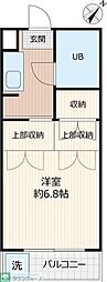 戸田レジデンス鶴ヶ島 1Kの間取図画像