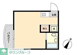 エルヴィーナ若葉台 ワンルームの間取図画像
