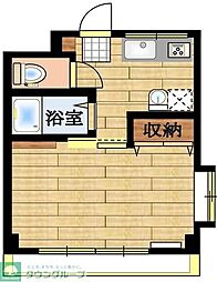 メゾンドゥヒラマ 1DKの間取図画像