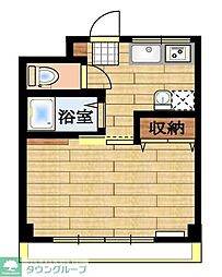 メゾンドゥヒラマ 1DKの間取図画像