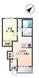 サニースペース 1LDKの間取図画像
