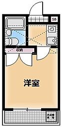 ノーブルソネット 1Kの間取図画像