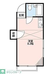 サンパティーノ ワンルームの間取図画像