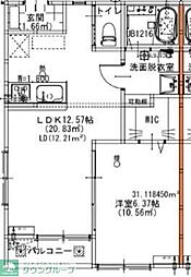 日高市大字高萩アパート 1LDKの間取図画像