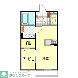 GraceCourtA ワンルームの間取図画像