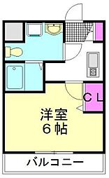JCStreet鶴瀬 1Kの間取図画像