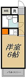 坂戸ダイカンプラザシティ1 ワンルームの間取図画像