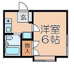 カワマタハイツ 1Kの間取図画像