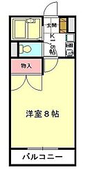 レオパレスゴールド・レジデンスソフィアA 1Kの間取図画像
