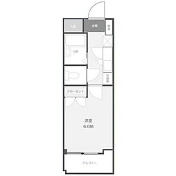ルームコロン 1Kの間取図画像