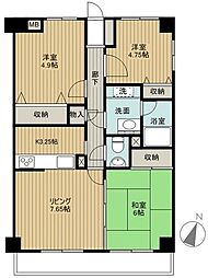 ヌーベルヴィラ2 3LDKの間取図画像