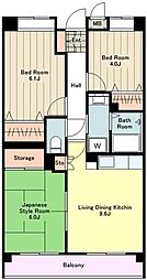 ヴェルドミールヤジマ 3LDKの間取図画像