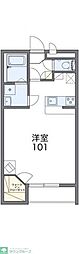 レオパレスコスモスカイ2 1Kの間取図画像