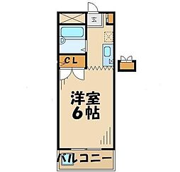 フラワー・マンション 1Kの間取図画像