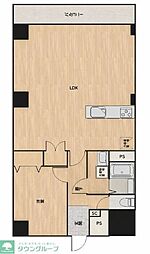 八王子元横山町マンション 1LDKの間取図画像