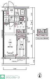 ARCOBALENO BUBAIGAWARA 1LDKの間取図画像