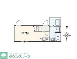 MELLAS八王子III ワンルームの間取図画像