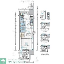 エステムコート東京八王子 1DKの間取図画像