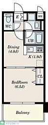 S-FORT八王子南 1DKの間取図画像