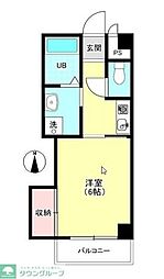 プレスト日新 3階1Kの間取り