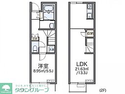 レオネクストジゴジ3 1階1LDKの間取り
