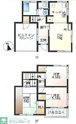 八王子市諏訪町貸家 3LDKの間取り