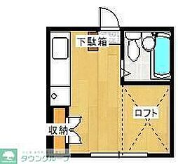 JR中央線 高尾駅 徒歩4分の賃貸アパート 1階ワンルームの間取り