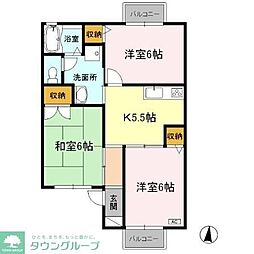 グランドールミツトヨ 1階3Kの間取り