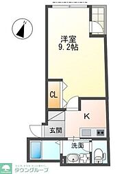 ボス　バレーヒル 4階1Kの間取り