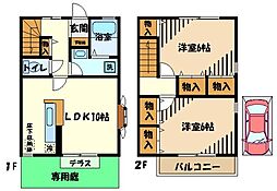 ルミエール 1階2LDKの間取り
