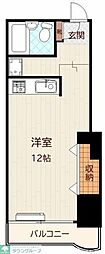 JR中央線 八王子駅 バス16分 中野上町郵便局下車 徒歩7分の賃貸マンション 4階ワンルームの間取り