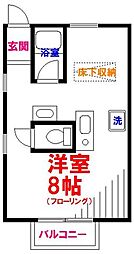 リサージュ 1階ワンルームの間取り