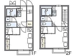 レオパレスリリオン 1階1Kの間取り