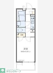 レオネクストル　リシュブール 2階1Kの間取り